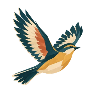 A bird rising into flight.