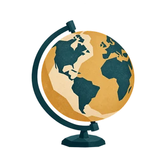 A small globe.